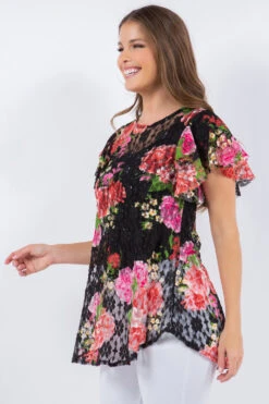 93 PSS {Feeling The Lace} SALE! Black Floral Sheer Lace Top PLUS SIZE 1X 2X 3X -Curvy Chic Boutique image 9975e65e b059 4963 b9ec 7dc7a8bb024f