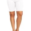 LEG-B {Confident Choice} White Biker Shorts PLUS SIZE 1X 2X 3X -Curvy Chic Boutique image 9a8c221d fff6 4e47 a35c 6b50916f87d1