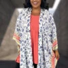 33 OT-A {Still Holds True} Ivory/Blue Floral Kimono PLUS SIZE XL 2X 3X -Curvy Chic Boutique image 9b3c7450 3d94 4c3a 9fc6 bdebf7650e10