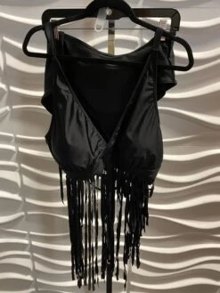 SWIM {Catch The Show} Black Fringe 2 Piece Swimsuit