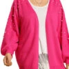 18 OT-B {Jazzy Pink} Umgee Neon Pink/Pearl Sweater Cardigan PLUS SIZE XL 1X 2X -Curvy Chic Boutique image a0befabc a796 45af 8f8f 6e43f3cafc6d