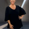 46 SSS-H {Charm Me} Black Oversized V-Neck Top PLUS SIZE 1X 2X 3X -Curvy Chic Boutique image a12f6613 1641 4bb8 a47b a4a7f7de31c8