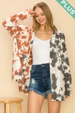 97 OT-K {What You Say} Ivory Tie Dye Cardigan SALE!! PLUS SIZE 1X/2X 2X/3X -Curvy Chic Boutique image a13bd45e 7701 4552 97fb a7f6c6e1bf6f