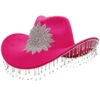 HATS {Pretty In Pink} Hot Pink Hat W/Sequins And Fringe