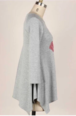 29 GT-C {Don't Cross Me} Grey Pink Cross Detail Top PLUS SIZE XL 2X 3X -Curvy Chic Boutique image a3256194 17a6 4fb2 a7ba ddf5503bf287