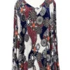 26 PLS {Blinded By Love} Navy/Taupe Mandala Print Top PLUS SIZE XL 2X 3X -Curvy Chic Boutique image a33aaf1e 1ed3 48ef 9808 205a2db1a6eb
