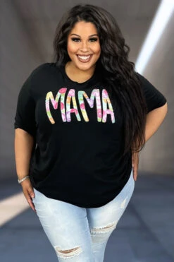 12 GT-O {Cool Mama} Black Mama Graphic Tee PLUS SIZE 1X 2X 3XC