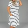 LD-D M-109 {Charter Club} Ivory/Navy Stripe Dress Retail $89.50 PLUS SIZE 1X SALE!! -Curvy Chic Boutique image a824ae78 1cfd 475c 9077 85f040f22a5f