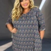 PQ-A {Making It Happen} Teal Floral V-Neck Dress -Curvy Chic Boutique image a90f13d1 61b5 48cf 9344 e9834f4bf3d7