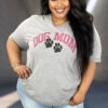 30 GT-C {Dog Mom Pawprint} Heather Grey Graphic Tee PLUS SIZE 1X 2X 3X -Curvy Chic Boutique image a918911c 1a48 4272 ba2c 1aad0afc2857