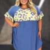 41 CP-E {Let The Games Begin} Blue Leopard Dress PLUS SIZE 1X 2X 3X -Curvy Chic Boutique image aa533478 48c7 483d 931e 76260a77013d