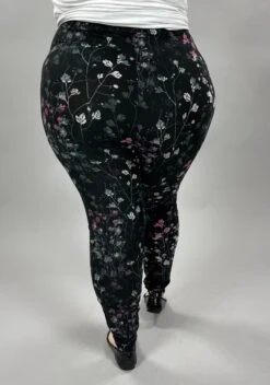 LEG-22 {Muted Floral} Black Floral Leggings EXTENDED PLUS SIZE 3X/5X -Curvy Chic Boutique image ab07ede7 eec3 4d5c 9e7b d6155cb30776