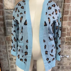 22 OT-J {Being My Best} Blue Mocha Animal Cardigan PLUS SIZE XL 2X 3X -Curvy Chic Boutique image ab94d2e1 4af8 4bcb 9008 03ce6faea425