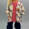 OT-H {I'm On Beach Time} Sangria/Navy/Mustard Cardigan With Palm Leaf Design SALE!!! PLUS SIZE 1X 2X 3X -Curvy Chic Boutique image ad0126a0 d982 4e89 893a ddd66ac5940e