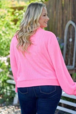 69 OT-J {Style Activated} Neon Pink Button Up Cardigan PLUS SIZE 1X 2X 3X -Curvy Chic Boutique image addb2211 e086 4a9c b4b8 f7b268450de5