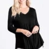 63 SQ-Q {Without Words} Black V-Neck Babydoll Top PLUS SIZE 1X 2X 3X -Curvy Chic Boutique image b1e1a847 1ccc 45cf ba6a afdc608c48f8