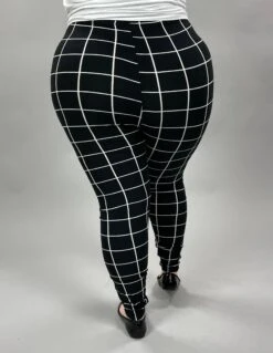 LEG-R {On Another Page} Black Checkered Leggings EXTENDED PLUS SIZE 3X/5X -Curvy Chic Boutique image b35f5060 82a5 4fac a2d2 6db4cd01a065