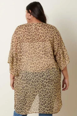 64 OT-I {New Goals} Yellow Leopard Prnt Kimono PLUS SIZE XL 1X 2X -Curvy Chic Boutique image b4be638f 5940 44af ad25 2d52ca12a7bb