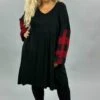 37 CP-E {Know Your Worth} Black Red Plaid Babydoll Tunic PLUS SIZE XL 2X 3X -Curvy Chic Boutique image b746e3c6 7ae9 49d1 a7c9 b8e8f7771030