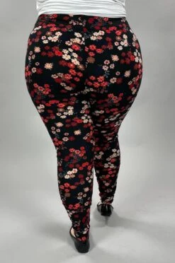 LEG-Z {Whoopsy Daisy} Black Floral Leggings EXTENDED PLUS SIZE 3X/5X -Curvy Chic Boutique image b948d822 04f0 484d 8651 c5c28ae09681