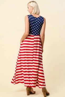 LD-Q {Red White & Blessed} Patriotic Print Babydoll Maxi Dress PLUS SIZE XL 2X 3X -Curvy Chic Boutique image bb5ee42a 5224 4af9 977d 91ed9980df7f