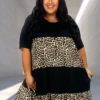 41 CP-A {Never Afraid} Black And Leopard Tierd Dress PLUS SIZE 1X 2X 3X -Curvy Chic Boutique image bd5b8cb0 0e16 4105 877a 2a986ccef9e6