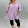 93 HD-A {Take A Ride} LILAC Waffle Knit Hoodie CURVY BRAND !! EXTENDED PLUS SIZE 3X 4X 5X 6X SALE!!!