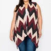 29 OT {Protecting My Peace} Burgundy Zig Zag Print Vest PLUS SIZE 1X 2X 3X -Curvy Chic Boutique image bfcae3cc 1e6e 4d82 b77f 79cb135485da