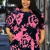 22 PSS-A {Day Of Love} Dk Navy/Pink Floral Oversized Top PLUS SIZE XL 2X 3X -Curvy Chic Boutique image c0c12360 3f98 403e 9753 0a1897d5e7aa