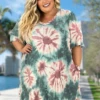 99 PSS-P {In Good Spirits} Sage Tie Dye V-Neck Dress EXTENDED PLUS SIZE 3X 4X 5X -Curvy Chic Boutique image c180b2f9 7ca9 467e 8fb6 a8211f1222f6