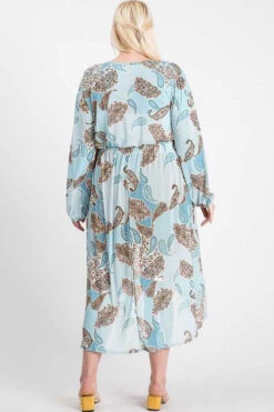 LD-N {Makes Me Happy} SALE!! Seafoam Paisley Print Duster PLUS SIZE XL 2X 3X -Curvy Chic Boutique image c267124e 6eb9 4942 8446 f374b089fea6