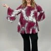 56 OR 34-PQ-T {Caught Off Guard} Burgundy Bell Sleeves Tunic Plus Size1X 2X 3X -Curvy Chic Boutique image c37545e6 fafc 4288 9743 434ad01f6df3