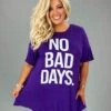 99 Or 98 GT-Y {No Bad Days} Purple Graphic Tee CURVY BRAND!!! EXTENDED PLUS SIZE XL 2X 3X 4X 5X 6X -Curvy Chic Boutique image c70710a7 bea2 427f b83c 3b0740c2ce95