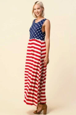 LD-Q {Red White & Blessed} Patriotic Print Babydoll Maxi Dress PLUS SIZE XL 2X 3X -Curvy Chic Boutique image cda3cb3b 07c0 49bb 86df 524f7a79a120
