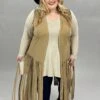 59 OT-B {Beyond The Fringe} Camel Vest W/Fringe PLUS SIZE 1X 2X 3X -Curvy Chic Boutique image ce1ec388 eefd 4f07 a068 861e8ddeadac