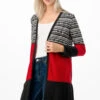 18 OT-A {Surprise Me} Black/Red Tiered Duster PLUS SIZE 1X 2X 3X
