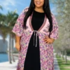 LD-R {There She Goes} Umgee SALE!! Pink Mix Floral Kimono PLUS SIZE XL 1X 2X -Curvy Chic Boutique image cf1e0368 fb4f 4763 8577 84cd6546f2be