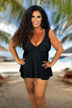 SWIM {Swim At Sunrise} Black/Coral 2 Piece Swimsuit SALE!!!