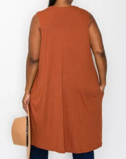 76 OT {Ready For The Win} Mocha Long Vest W/Pockets CURVY BRAND!!! EXTENDED PLUS SIZE 4X 5X 6X -Curvy Chic Boutique image d32ff116 dcf6 4430 85db f370706380cb