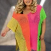 89 OT-X {Ocean Drive} Neon Multi-Color Cover Up W/Fringe SALE!! -Curvy Chic Boutique image d566d78e d06c 4bc2 bdbb 5a08f3478d2b
