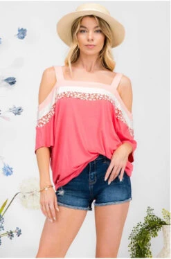 54 OS-D {Poppin In Pink} Ivory Pink Floral Print Top SALE!!!! PLUS SIZE 1X 2X 3X -Curvy Chic Boutique image d66cf091 3272 4ed6 a55d 43e7ddda50ca