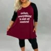 20 GT-B {Out Of Control} Black/Burgundy Graphic Tee CURVY BRAND -Curvy Chic Boutique image d6e95d50 177e 4390 8782 ce65570fd133