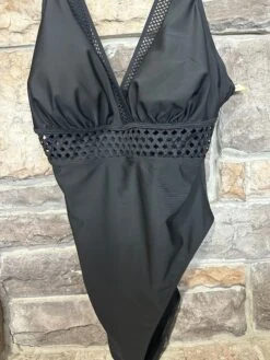 SWIM-B {Chasing The Sun} Black One Piece Swimsuit SALE!!! EXTENDED PLUS SIZE 4X
