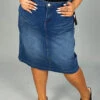 BT-Y {No Secret} Indigo Wash Calf Length Skirt PLUS SIZE XL 2X 3X -Curvy Chic Boutique image dd21aac3 d96e 4ab7 8c1d 05c3dd8bc2e2