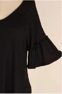 49 SSS-A {Forever Fling} Black Waffle Knit Bell Sleeve Top PLUS SIZE XL 2X 3X -Curvy Chic Boutique image dd418ae3 0d54 4d00 aad9 6422b375e16b