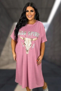 30 GT-O {Wild Spirit} SALE! Rose Wild Spirit Graphic Dress PLUS SIZE 3X
