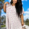 72 PSS-V {Easy To Love} Blush Pink Soft Floral Dress Plus Size 1X 2X 3X -Curvy Chic Boutique image dde86a21 e8a1 48b9 a253 70c8723238d6
