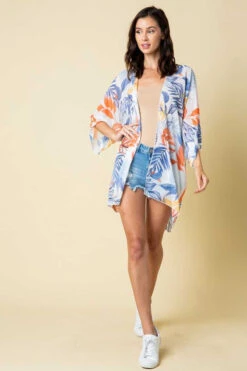 OT-M {Palm Beach} Sheer Blue/Orange/ Yellow Cardigan PLUS SIZE 1X 2X 3X -Curvy Chic Boutique image dfee0dc5 2388 41be bcc6 6c6e7cd59c8a