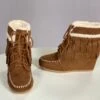 SHOES {City Classified} Chestnut Booties With Faux Fur & Fringe -Curvy Chic Boutique image e07f46b5 8786 41e9 8489 eb8a8537afd2