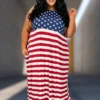 LD-Q {Red White & Blessed} Patriotic Print Babydoll Maxi Dress PLUS SIZE XL 2X 3X -Curvy Chic Boutique image e1316cd1 3713 4577 a08b 98c3e9ed72a0